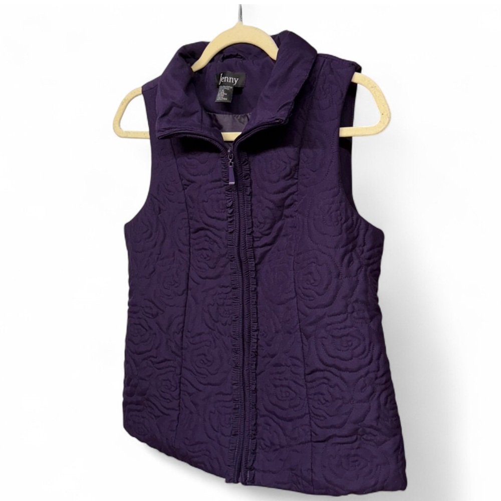 Jenny Purple Rose Quilted Vest - Size Medium - Picture 3 of 7
